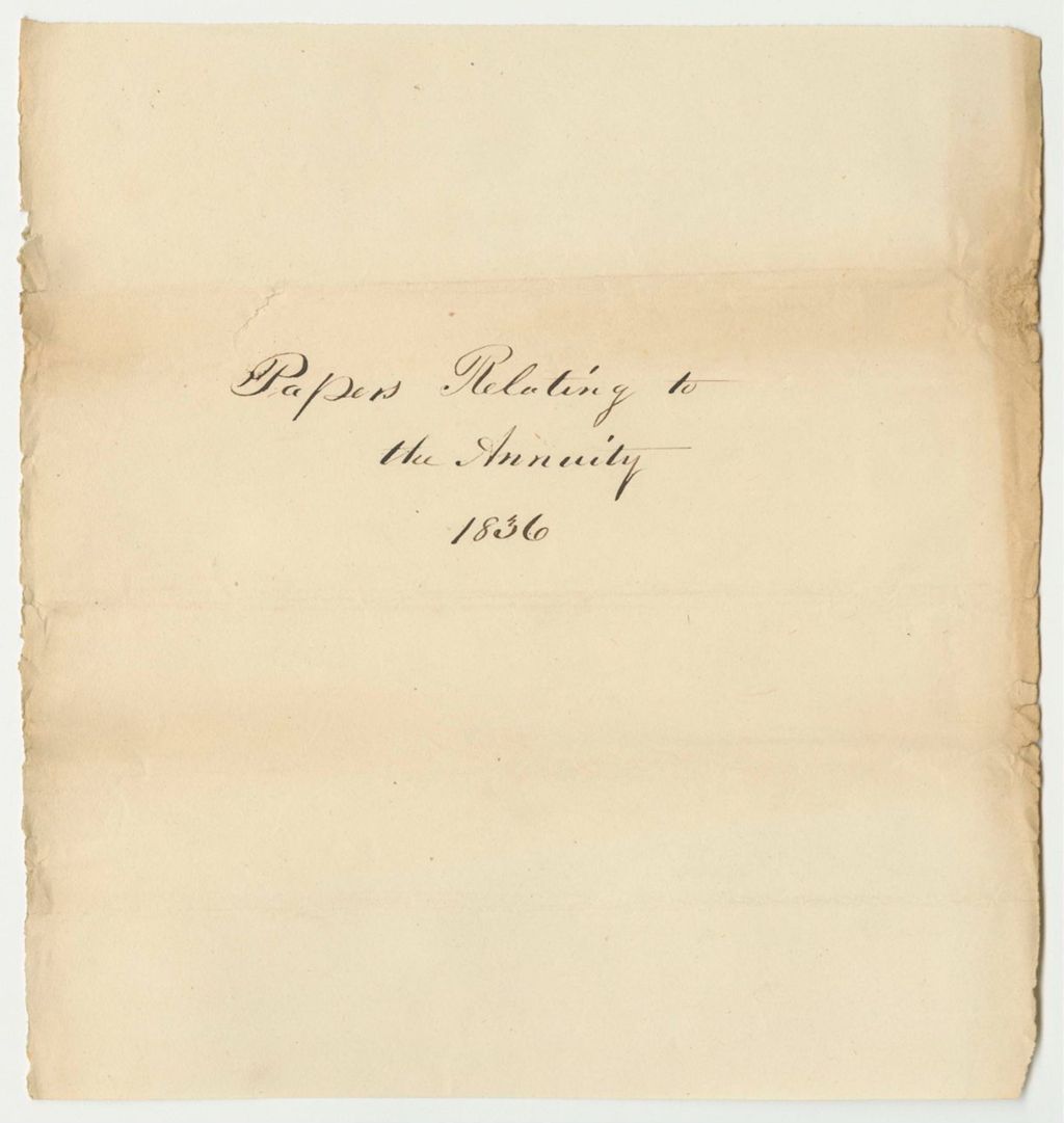 Miniature of Accounts of Joseph Kelsey, Penobscot Indian Agent, Relating to the Indian Fund of 1836