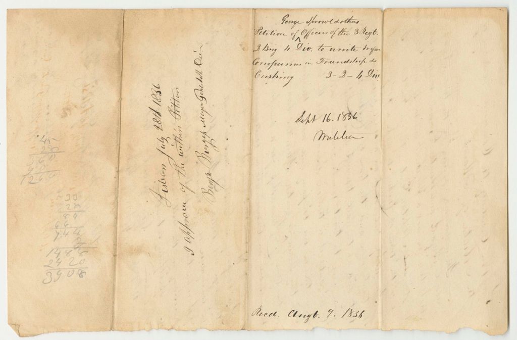 Miniature of Petition of George Sproul and Others to Disband the C Company in Frendship and Uniting it With B Company in Cushing