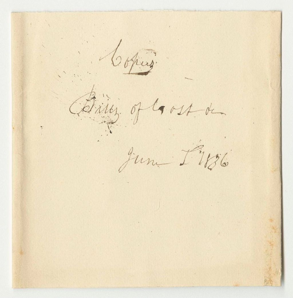 Miniature of Bills of Cost at the Supreme Judicial Court in Washington County, June Term 1836
