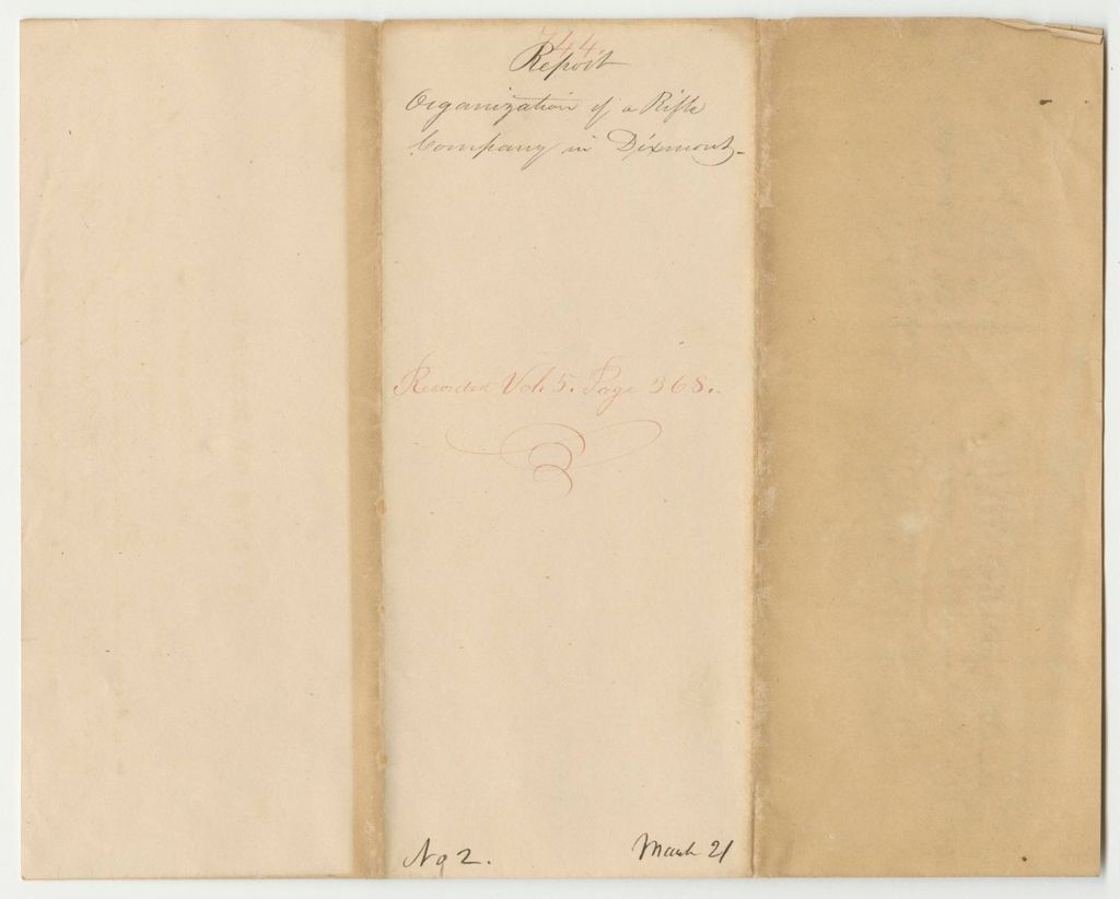 Miniature of Report 744: Report on the Organization of a Rifle Company in Dixmont