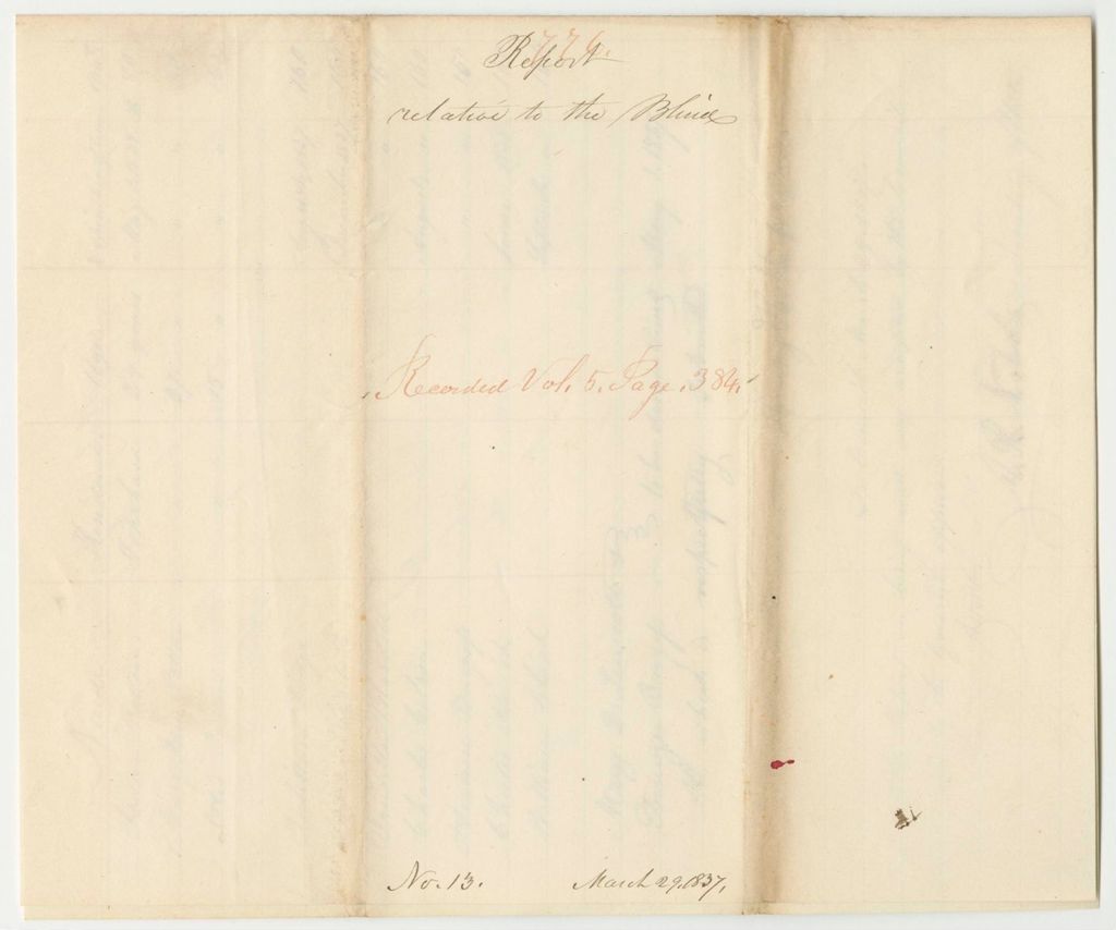 Miniature of Report 776: Report Relative to the Blind