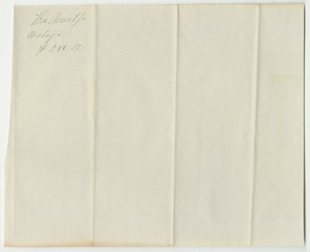 Miniature of Receipts from William Woart Jr., Postmaster of Augusta, for Postage