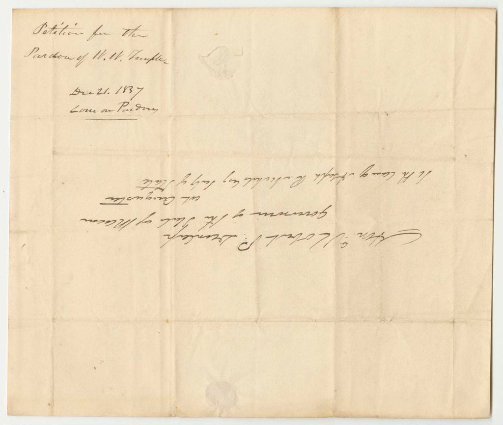 Miniature of Petition for the Pardon of William P. Blake