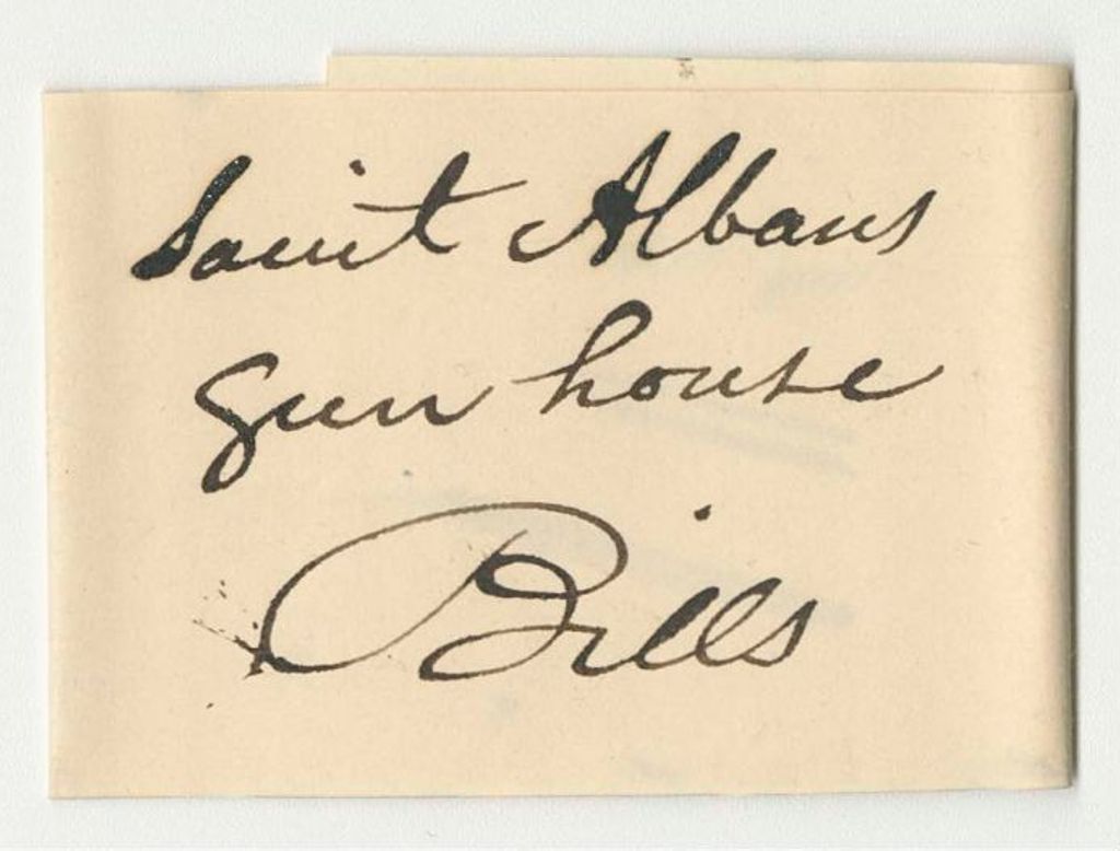 Miniature of Receipts from the Account of Abner B. Thompson, Adjutant General, for the Saint Albans Gun House