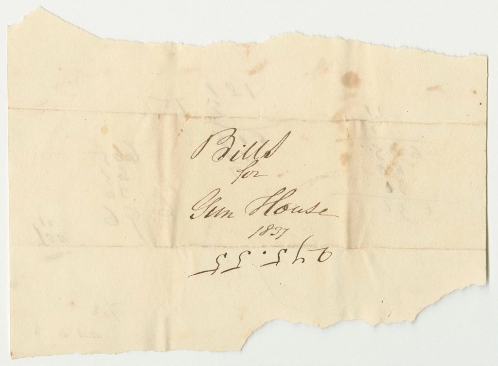 Miniature of Bills from Benjamin Donnell's Account with Abner B. Thompson, Adjutant General