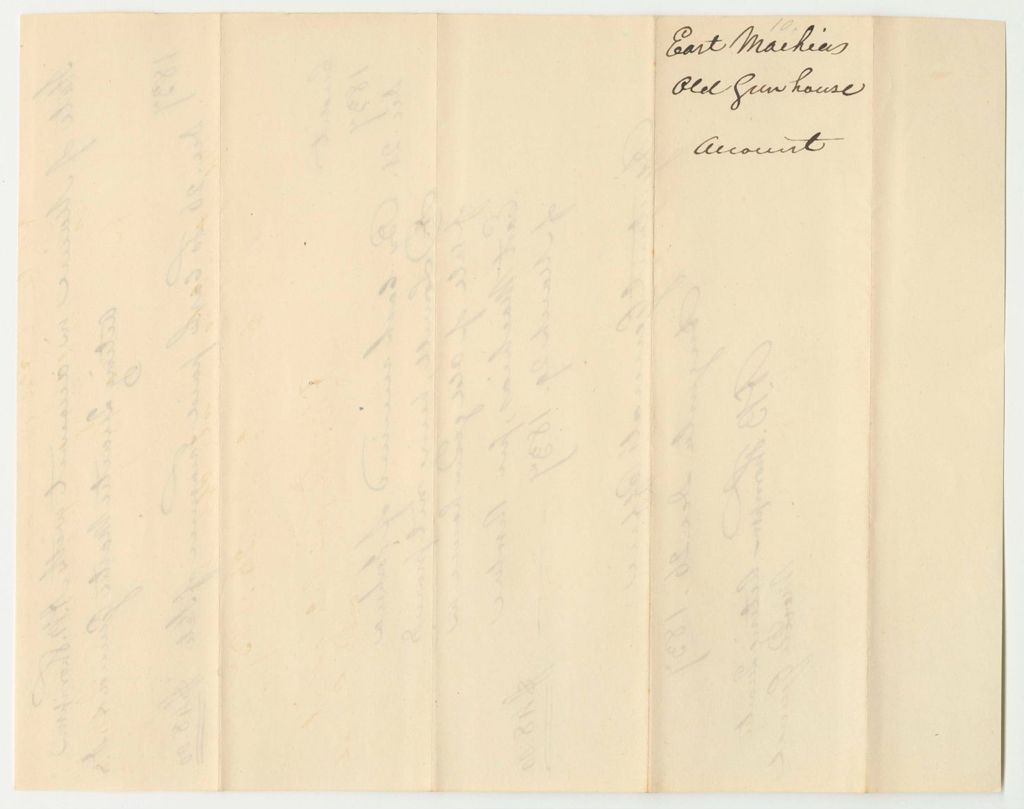 Miniature of Account of Abner B. Thompson, Adjutant General, for Sale of the East Machias Gun House