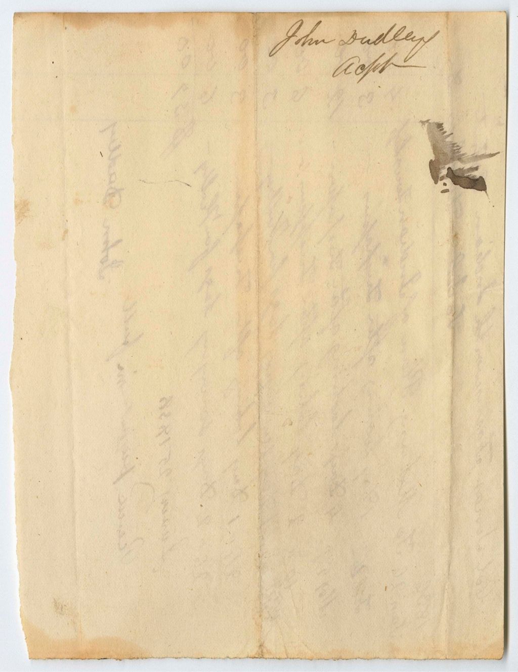 Miniature of John Dudley's Account with Jonas Farnsworth, Passamaquoddy Indian Agent