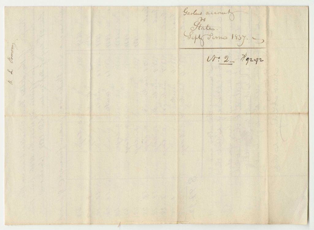 Miniature of Account of Benjamin L. Pomroy, Keeper of the States Gaol in Machias in the County of Washington, for the Board of Prisoners Therein Committed for Offences Against the State from March 7th to September 21st 1837