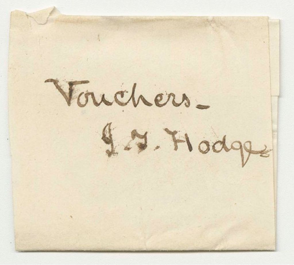Miniature of Receipts from the Account of J.T. Hodge, for Services and Materials for the Geological Survey