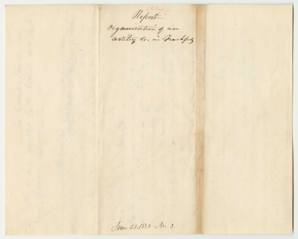 Miniature of Report 168: Report on the Organization of an Artillery Company in Frankfort