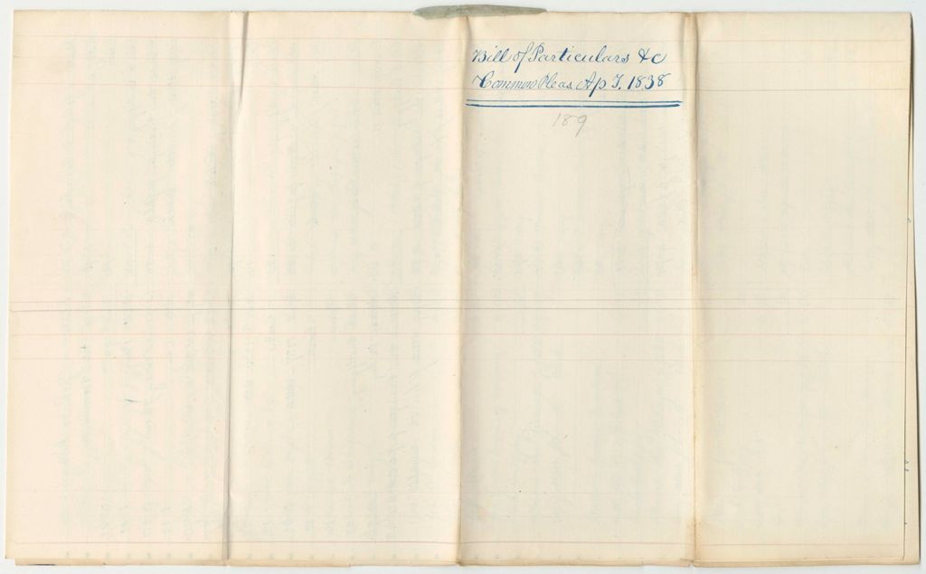 Miniature of Bill of Particulars to Accompany Bill of Whole Amount of Costs in Criminal Prosecutions at the Court of Common Pleas in Lincoln County, April Term 1838