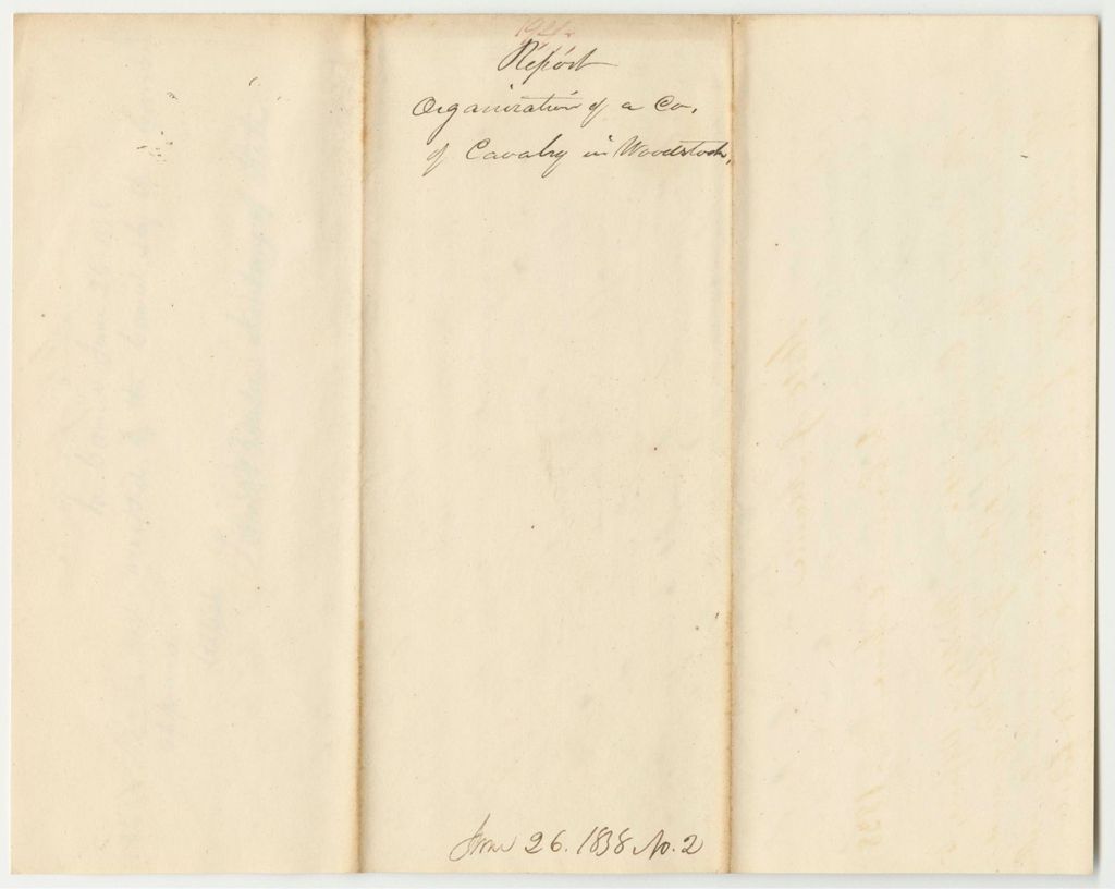 Miniature of Report 194: Report on the Organization of a Company of Cavalry in Woodstock