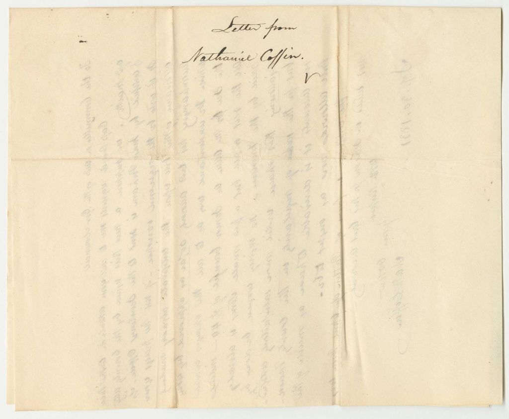 Miniature of Letter from Nathaniel Coffin to Roscoe G. Greene, Secretary of State, in Relation to the Bill of Costs in State v. Isaac Snaith