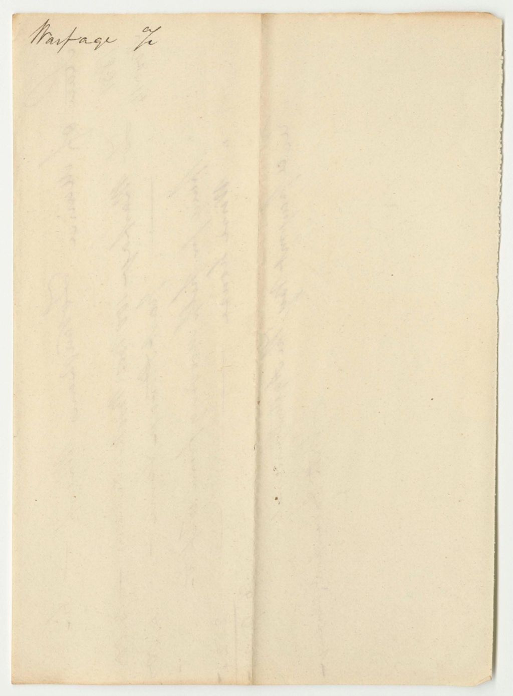 Miniature of Bill for Wharfage, Paid by the Adjutant General