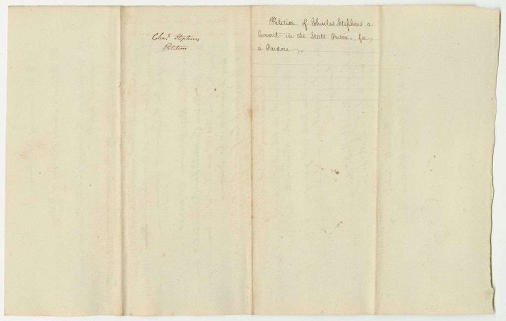 Miniature of Certificate of Joel Miller, Warden of the State Prison in Thomaston, for the Pardon of John Carr