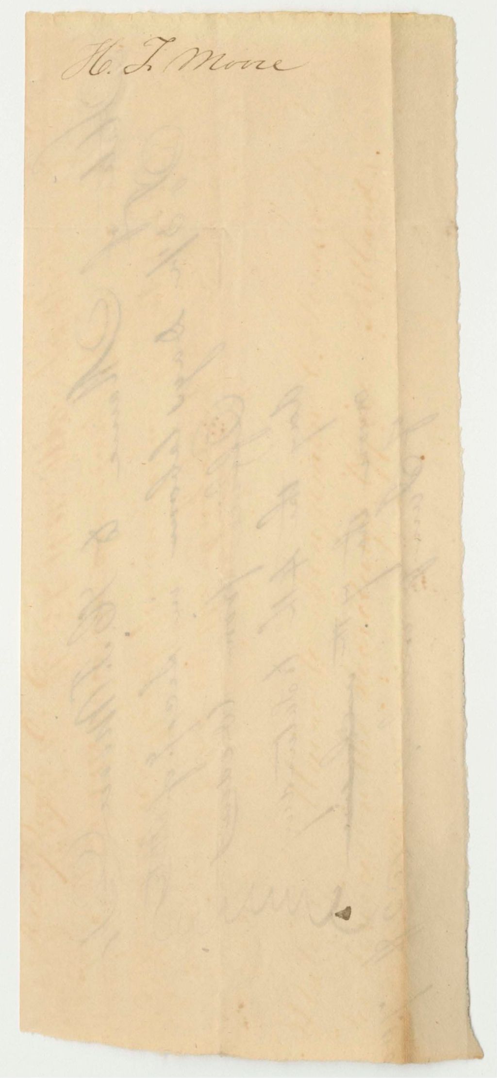 Miniature of Account of H.T. Moore, Clerk in the Secretary of State's Office
