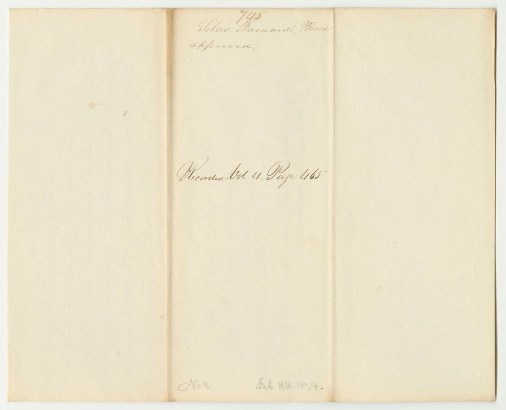 Miniature of Report 745: Report Approving the Bond of Silas Barnard, Agent for Making a Road in Penobscot County
