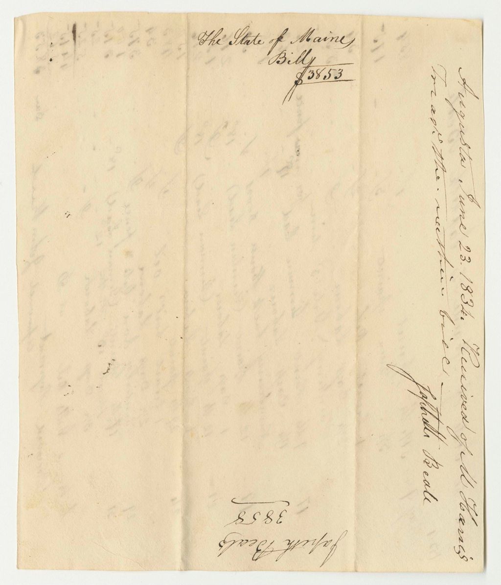 Miniature of Receipts from the Account of Edward Williams for Improving the Public Grounds in Front of the State House