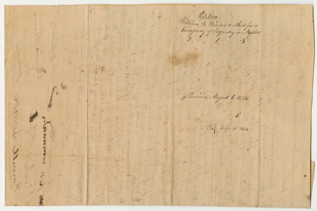Miniature of Petition of William B. Winsor and Others for a Company in Naples