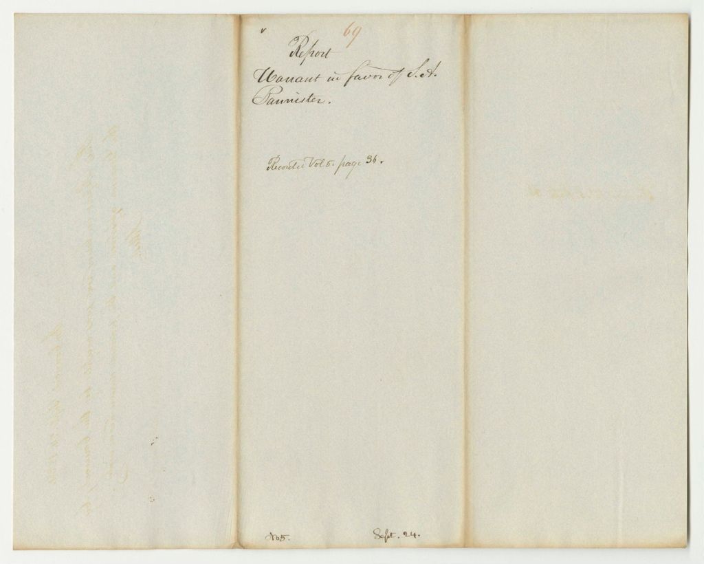Miniature of Report 69: Warrant in Favor of S.A. Bannister, for Services in the Secretary of State's Office