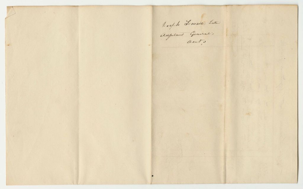 Miniature of Account of Joseph Sewall, Late Adjutant General, for June and December of 1834