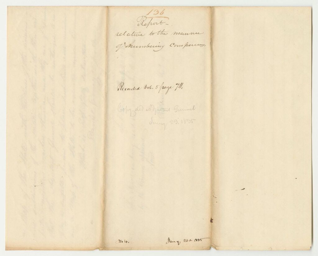 Miniature of Report 136: Report Relative to the Manner of Numbering Milita Companies