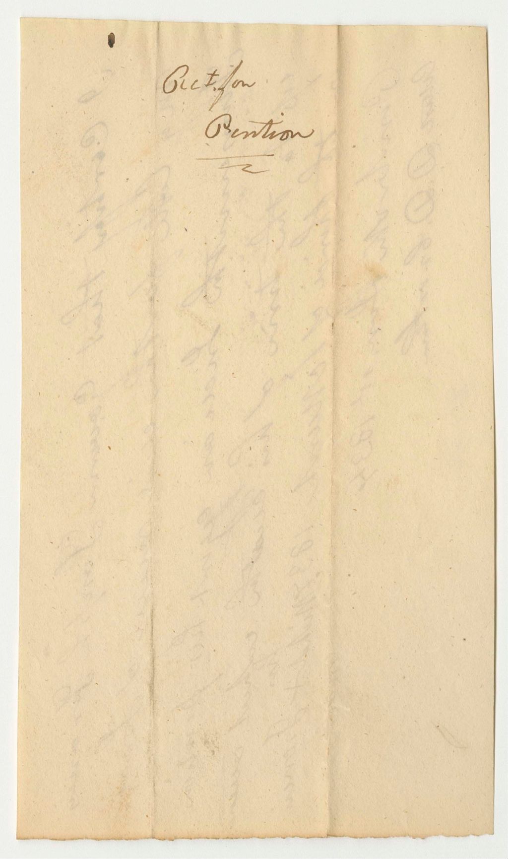 Miniature of Receipt for the Pension of Francis Joseph
