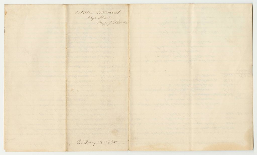 Miniature of Account of Frye Hall, Waldo County Treasurer