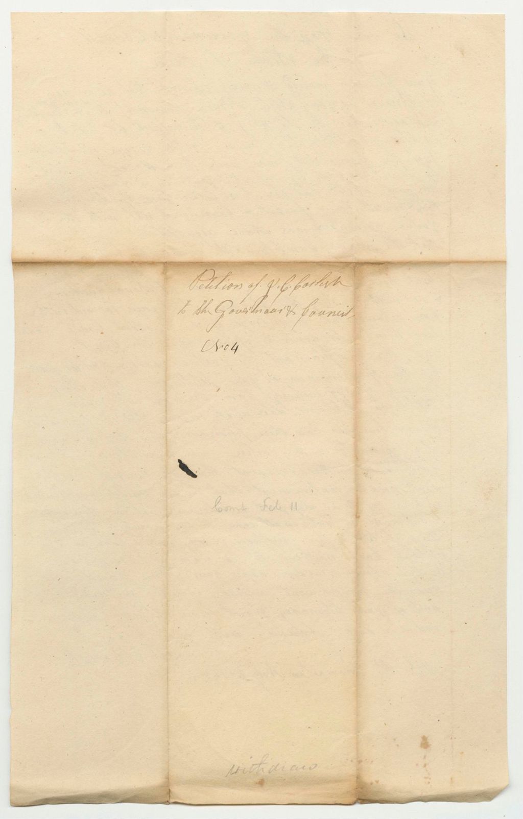 Miniature of Petition of Josiah C. Carlisle for a Pardon