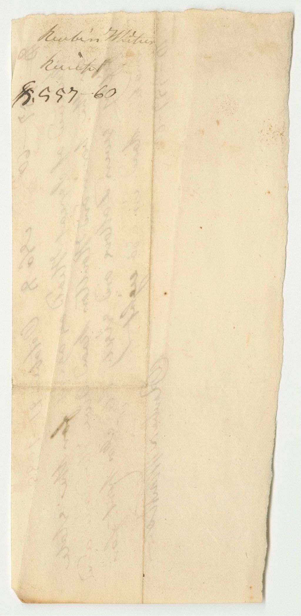 Miniature of Receipts from the Account of Israel Heald, Agent for the Baring and Houlton Road