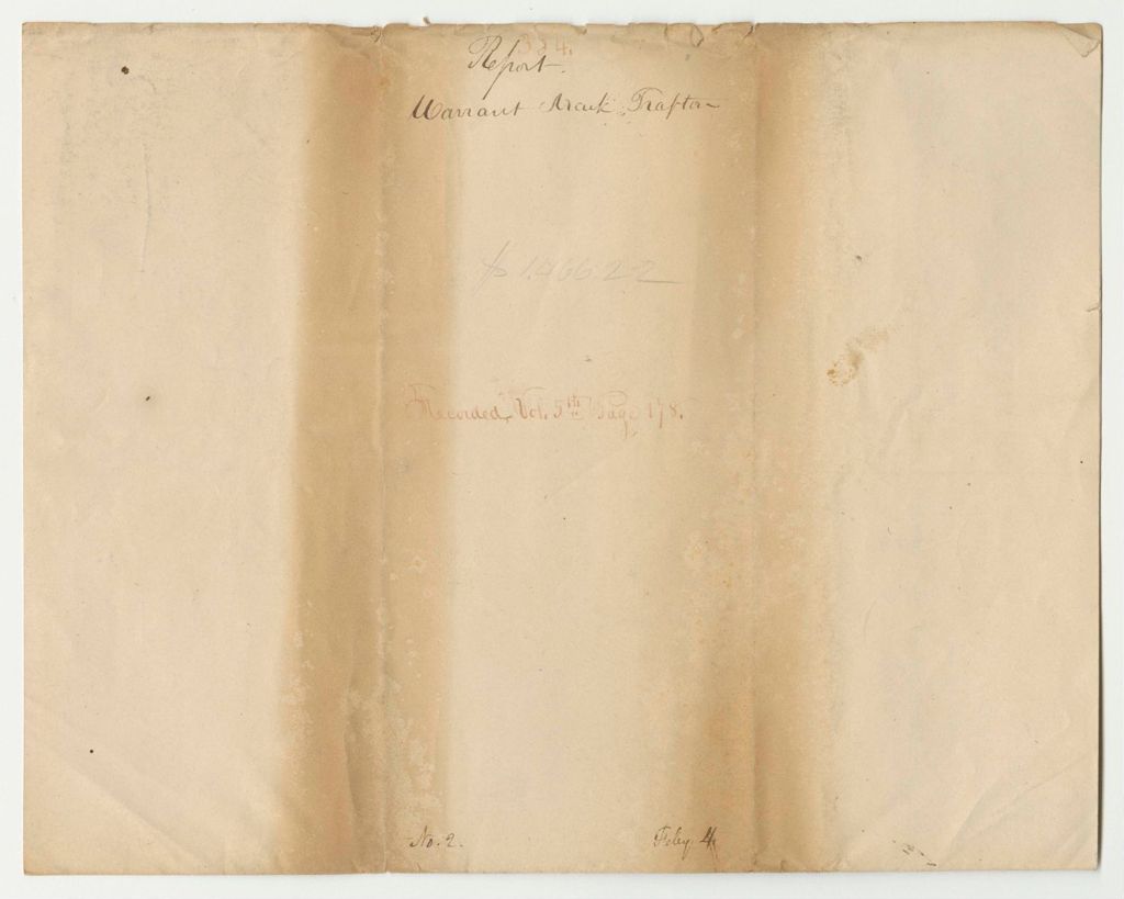 Miniature of Report 354: Warrant in Favor of Mark Trafton, Agent for the Penobscot Tribe