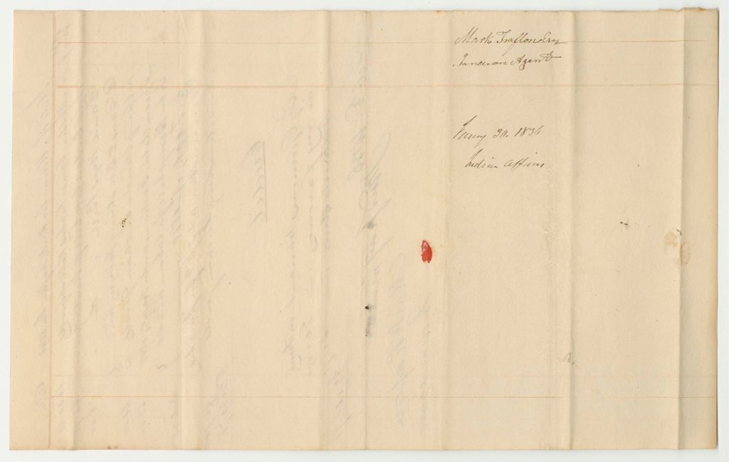 Miniature of Account of Mark Trafton, Penobscot Indian Agent