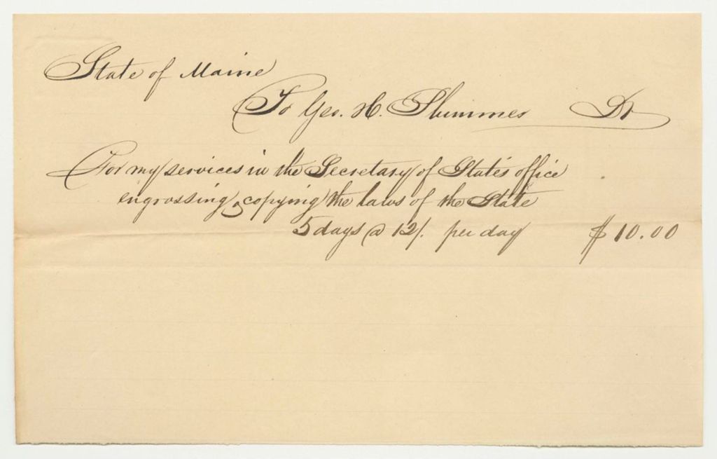 Miniature of Accounts of the Clerks in the Secretary of State's Office