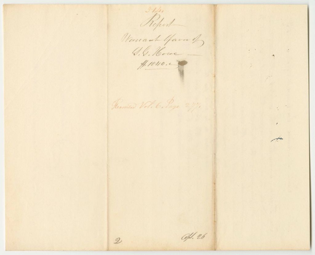 Miniature of Report 514: Warrant in Favor of Samuel G. Howe, Principal of the Institution for The Blind in Boston