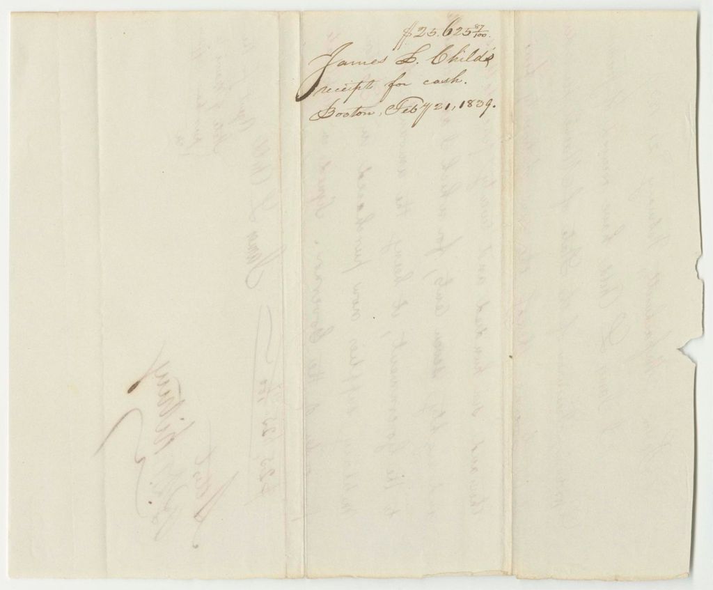 Miniature of James L. Child's Receipts for Cash, for Military Supplies Purchased in Boston