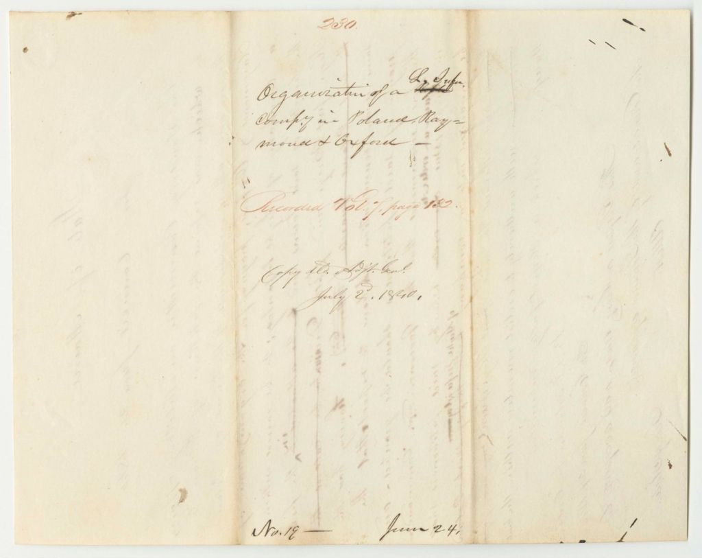 Miniature of Report 230: Report on the Organization of a Light Infantry Company in Poland, Raymond and Oxford