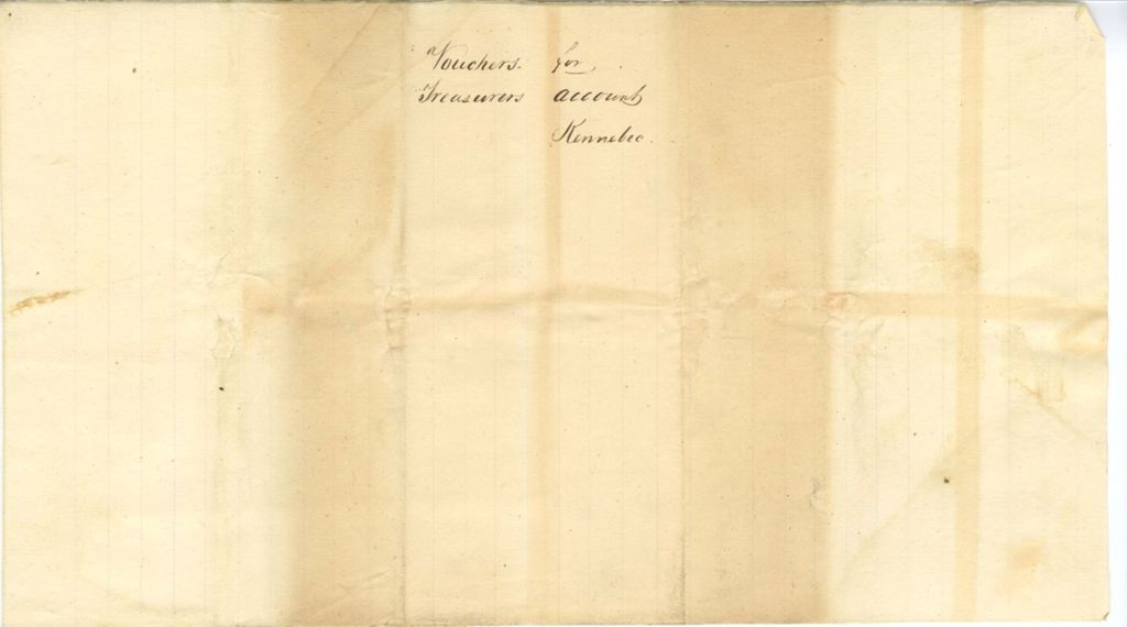 Miniature of Vouchers for Treasurer's Account, Kennebec