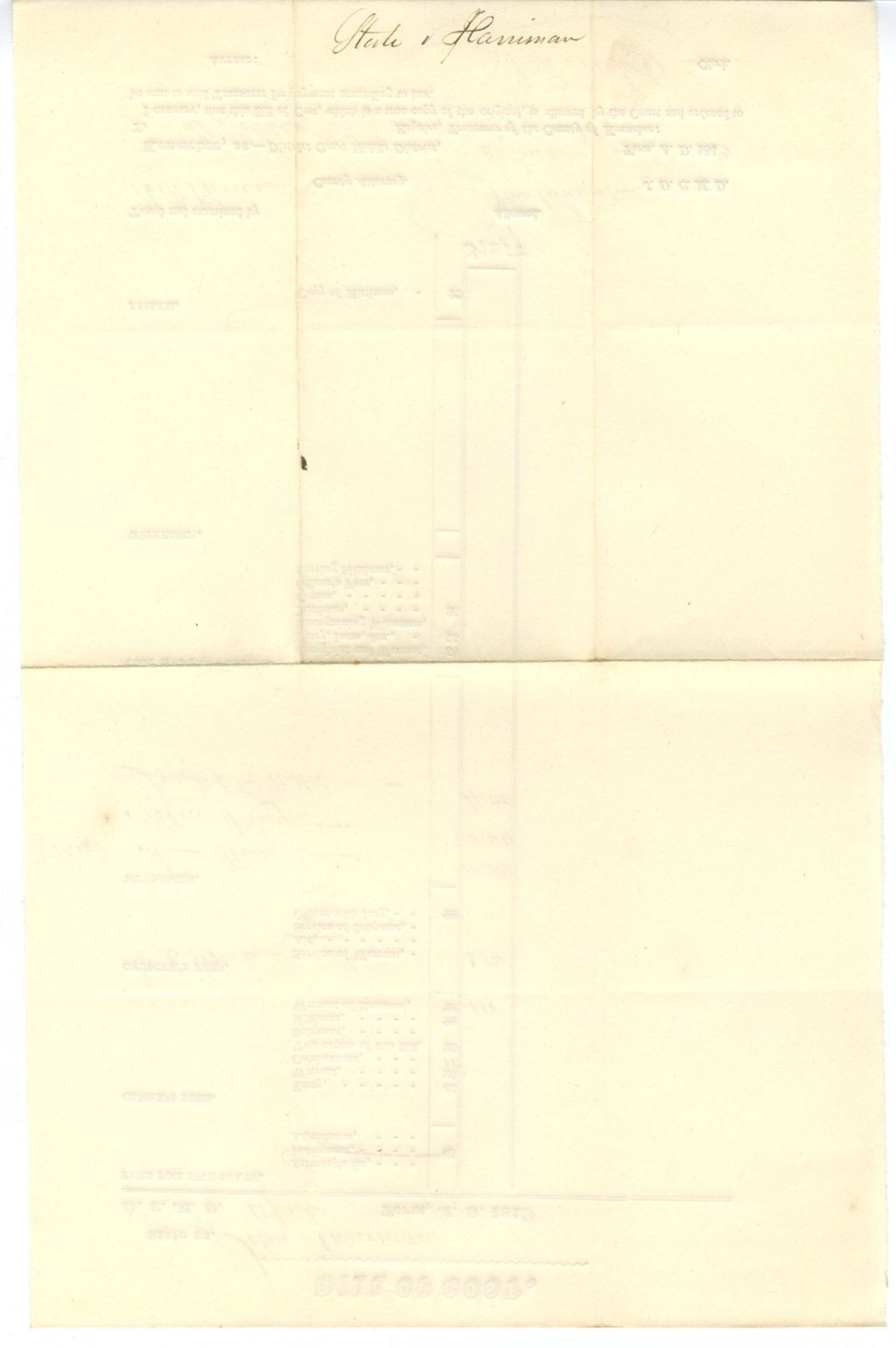 Miniature of Bill of Cost, State v. Haniman