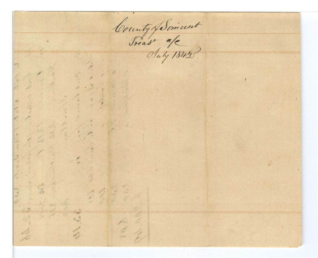Miniature of County of Somerset Treasurer's Account
