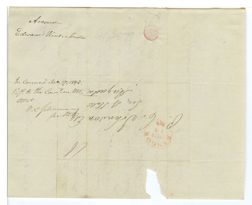 Miniature of Acount of Edward Kent, Trustee
