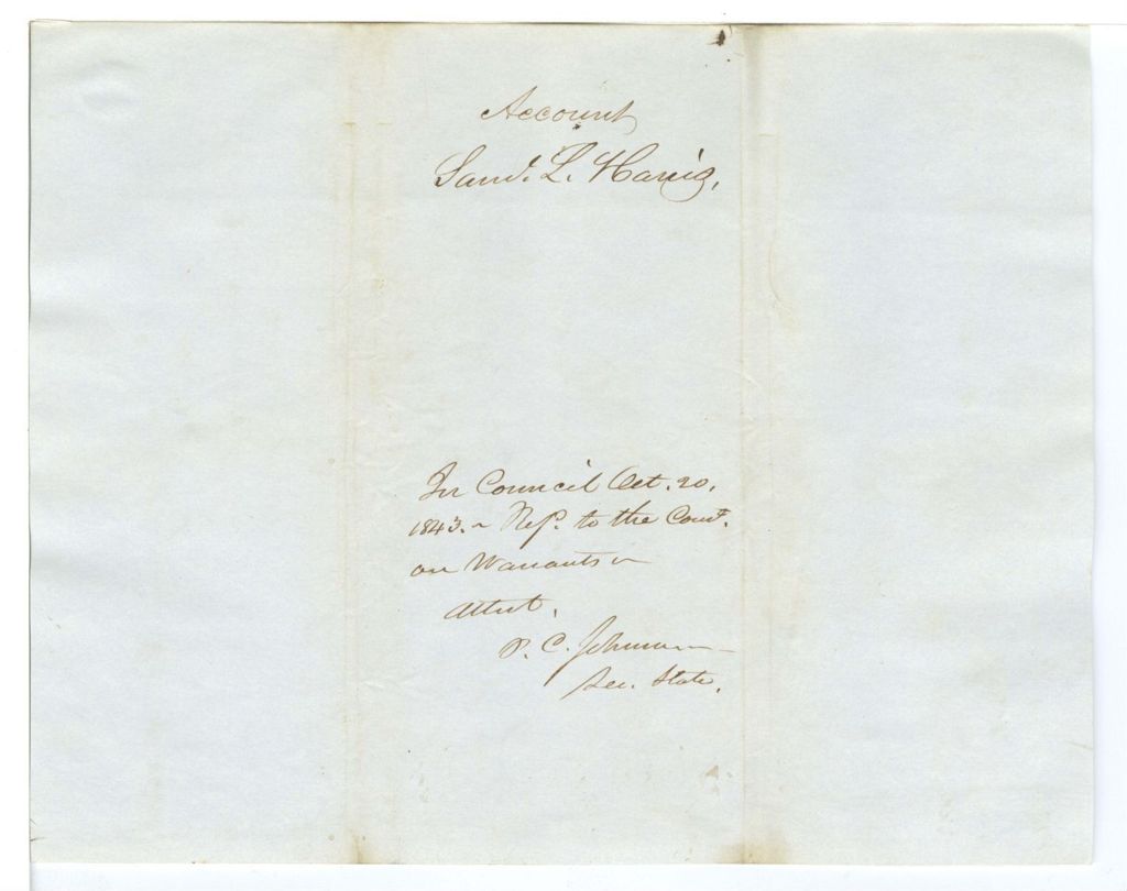 Miniature of Account of Samuel L. Harris