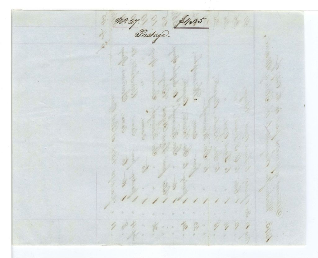 Miniature of Statement of Postage paid in the city of Washington, chargeable to the State of Maine