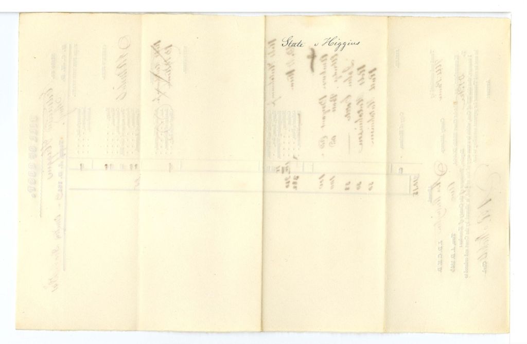 Miniature of Bill of Cost, State v. [Edmund?] Higgins
