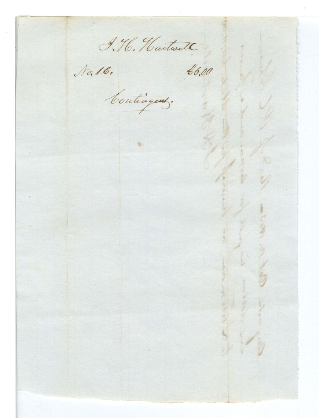Miniature of J. H. Hartwell, Contingent