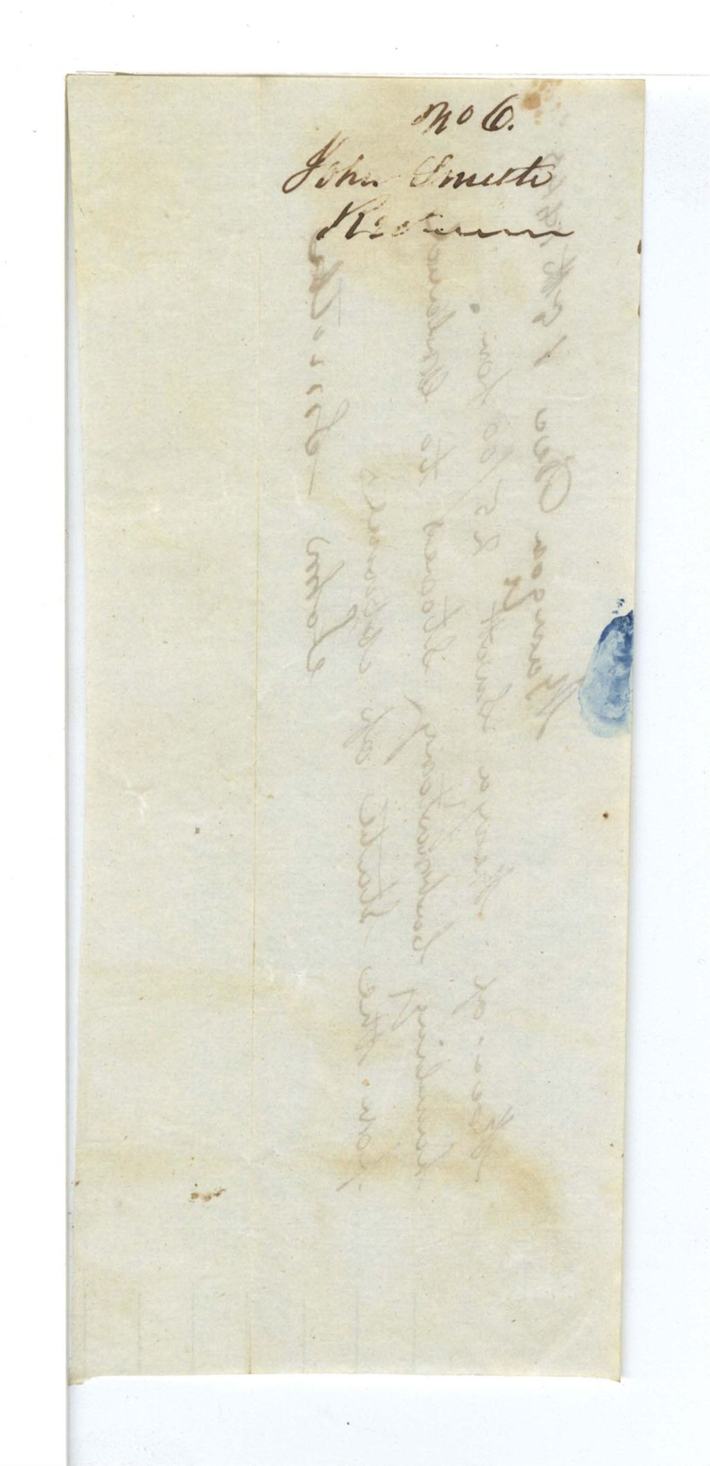 Miniature of Transportation - Bill No. 8: B. Swett - Voucher No. 6: John Smith