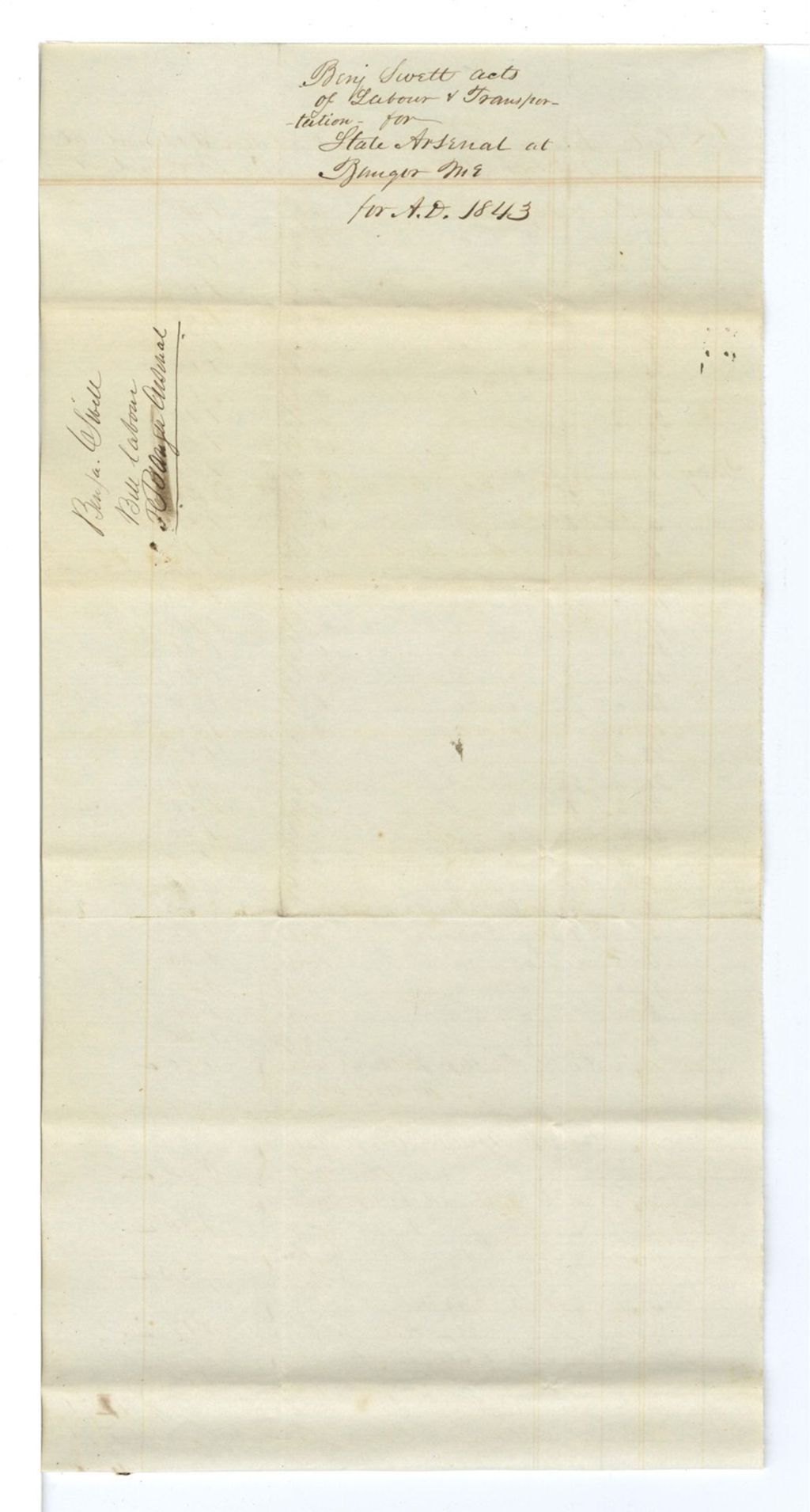 Miniature of Bangor Arsenal - Accounts of Labour and Transportation