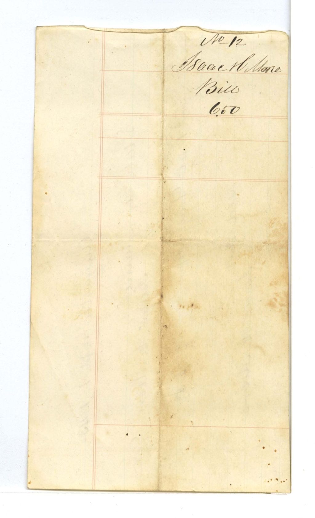 Miniature of Repairs of Artillery - Bill No. 12: Isaac Moore
