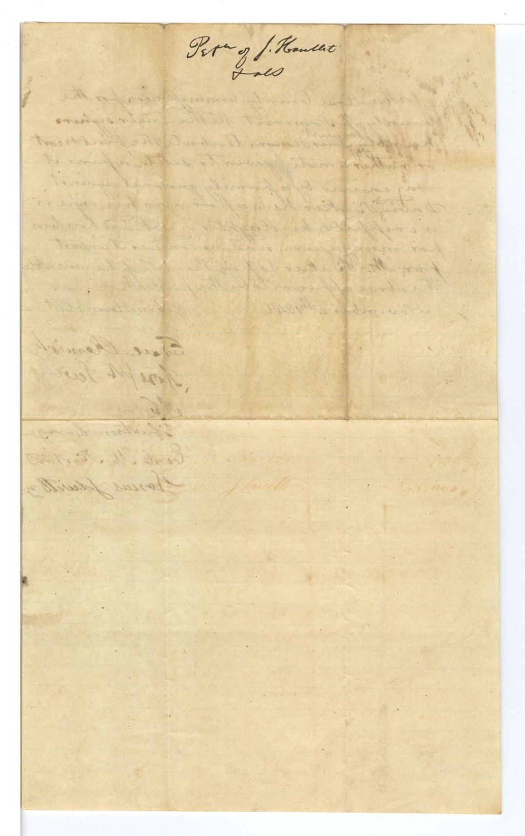 Miniature of Petition of John [Hambert?] and others [for the pardon of Daniel Baker?]