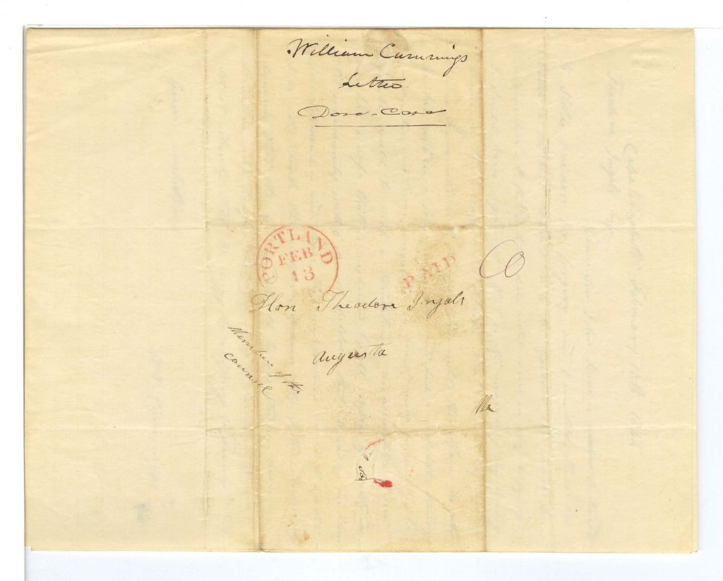 Miniature of William Cummings letter for the pardon of John Dore
