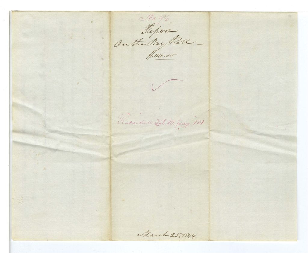 Miniature of Report 96: Report on the payroll of the 4th session of the 23rd Council